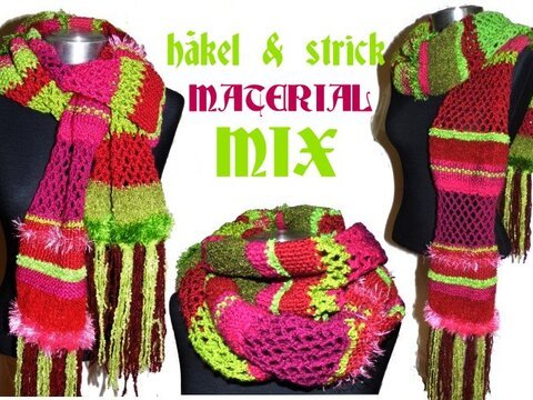 Häkelanleitung * eXtralanger Schal * HäkeL- StricK- MateriaL MiX * Strickanleitung