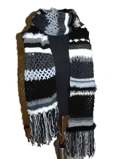 Häkelanleitung * eXtralanger Schal * HäkeL- StricK- MateriaL MiX * Strickanleitung