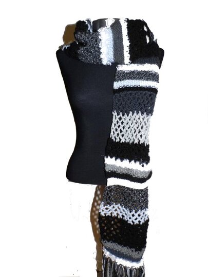 Häkelanleitung * eXtralanger Schal * HäkeL- StricK- MateriaL MiX * Strickanleitung