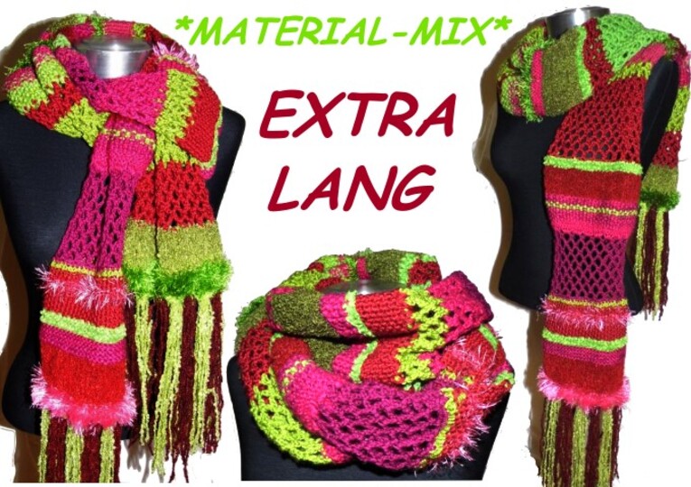 Häkelanleitung * eXtralanger Schal * HäkeL- StricK- MateriaL MiX * Strickanleitung