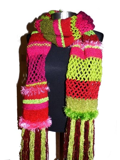 Häkelanleitung * eXtralanger Schal * HäkeL- StricK- MateriaL MiX * Strickanleitung