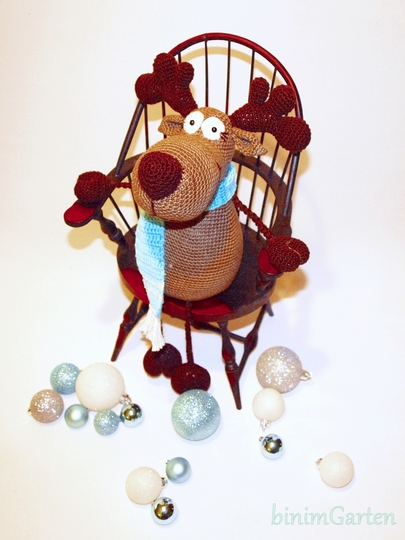 Kantensitzer Elch, Häkelanleitung PDF