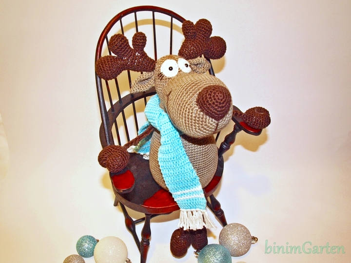 Kantensitzer Elch, Häkelanleitung PDF