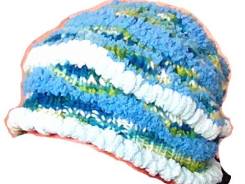 Mütze mit Wellenmuster