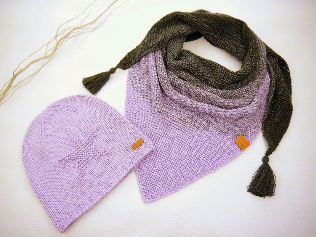 Strickanleitung - Beanie und Dreieckstuch - Knitstar-Set - No. 178S