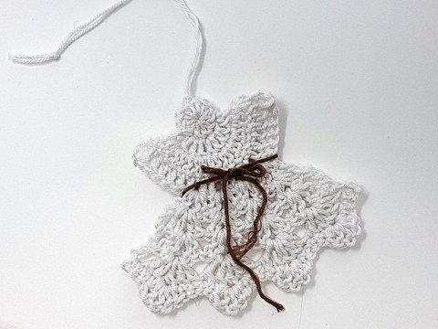 Häkelanleitung kleiner Hänge-Engel (Applikation)