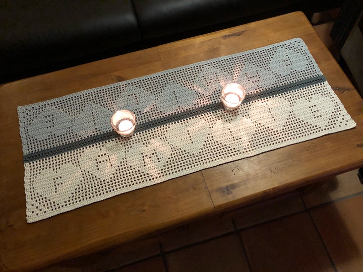 Häkeln / Tischläufer / Familie / Freunde / 2 Größen und 3 Varianten