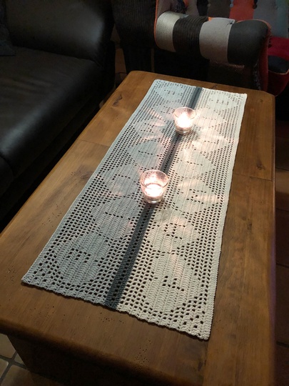 Häkeln / Tischläufer / Familie / Freunde / 2 Größen und 3 Varianten