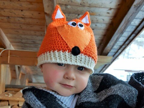 Baby/ Kinder Fuchs Mütze Häkelanleitung
