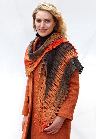 Strickanleitung asymmetrisches Dreieckstuch Oxana