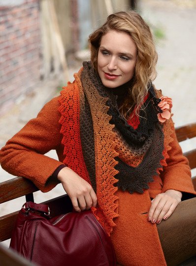 Strickanleitung asymmetrisches Dreieckstuch Oxana