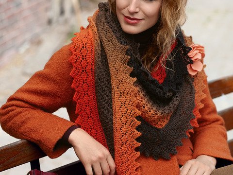 Strickanleitung asymmetrisches Dreieckstuch Oxana