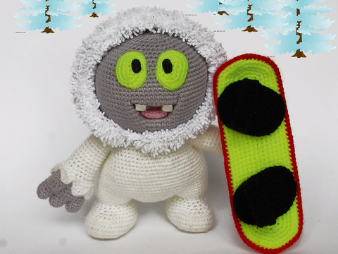 Amigurumi Pattern for Yeti Bigfoot. Crochet Cute Monster