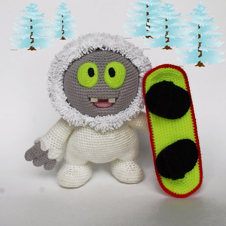Amigurumi Pattern for Yeti Bigfoot. Crochet Cute Monster
