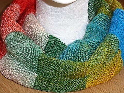 Patchwork Loop gestrickt