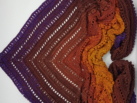 Häkelanleitung Dreieckstuch Glücklicher Herbsttag