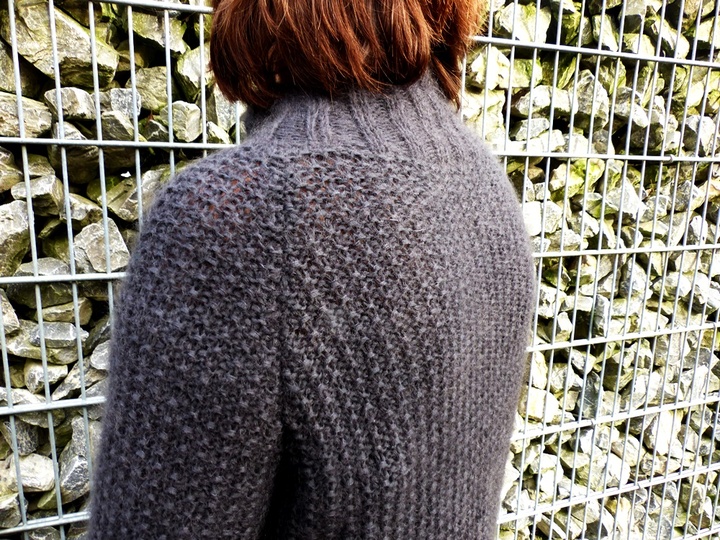 Strickanleitung, Pullover mit Raglanschräge und Stehkragen, Größe S - XXL