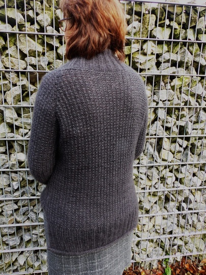 Strickanleitung, Pullover mit Raglanschräge und Stehkragen, Größe S - XXL