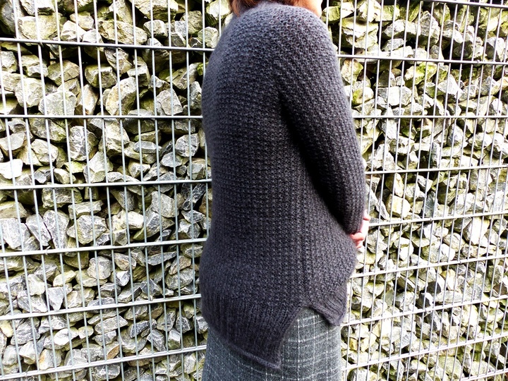 Strickanleitung, Pullover mit Raglanschräge und Stehkragen, Größe S - XXL