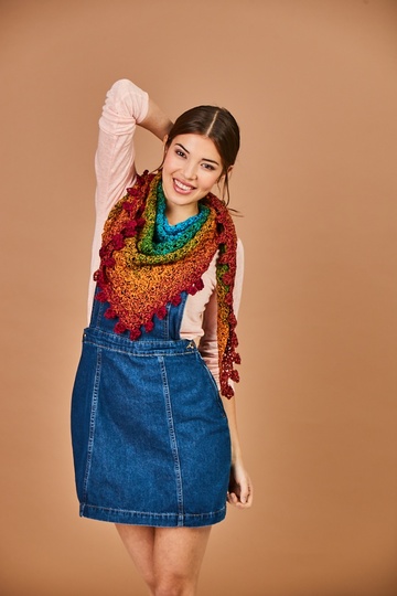 Tuch Glücksmomente häkeln mit 1 Bobbel-Cotton XTRA von Woolly Hugs