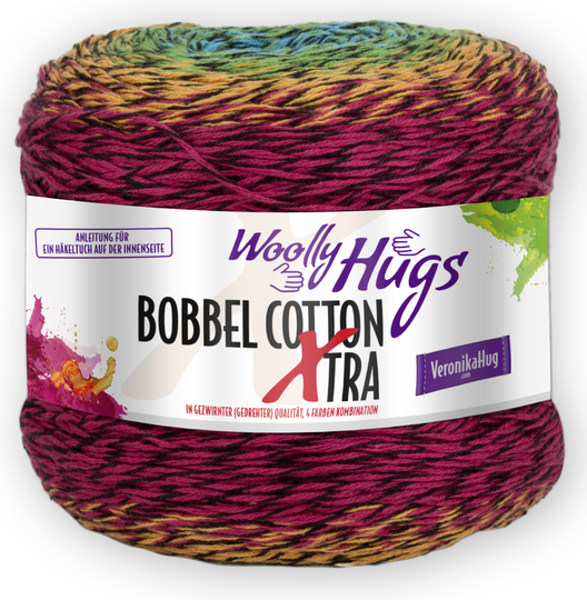 Tuch Glücksmomente häkeln mit 1 Bobbel-Cotton XTRA von Woolly Hugs