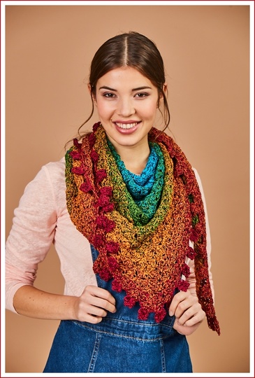 Tuch Glücksmomente häkeln mit 1 Bobbel-Cotton XTRA von Woolly Hugs