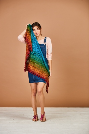 Tuch Glücksmomente häkeln mit 1 Bobbel-Cotton XTRA von Woolly Hugs