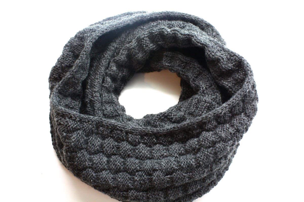 Schal oder Loop für Männer, zwei Varianten