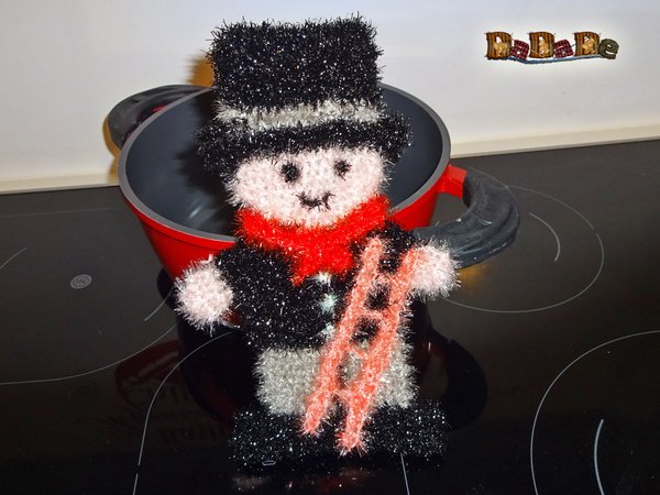 Küchenschwamm Schornsteinfeger, gehäkelt von Dadade