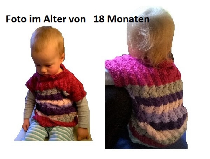 gestricker Longpulli für 1 ½ bis 3½ - 4 Jahre  (ca. 86 bis 104 )