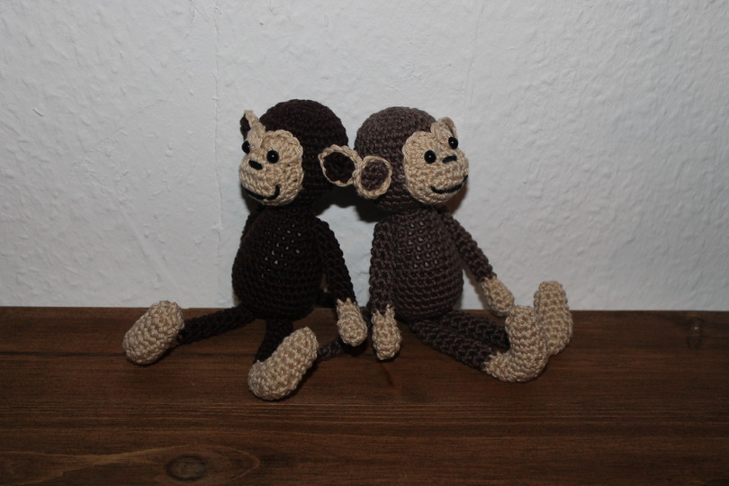 3 kleine Äffchen Häkelanleitung