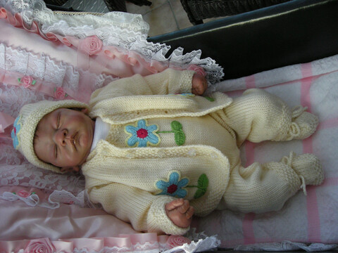 Strickanleitung Babygarnitur Steffen Gr. 56 für Baby