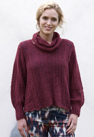Strickpulli Sabine im Pfauenmuster