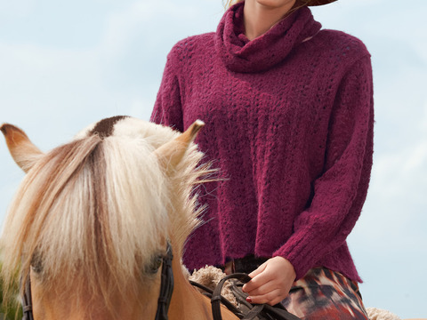 Strickpulli Sabine im Pfauenmuster