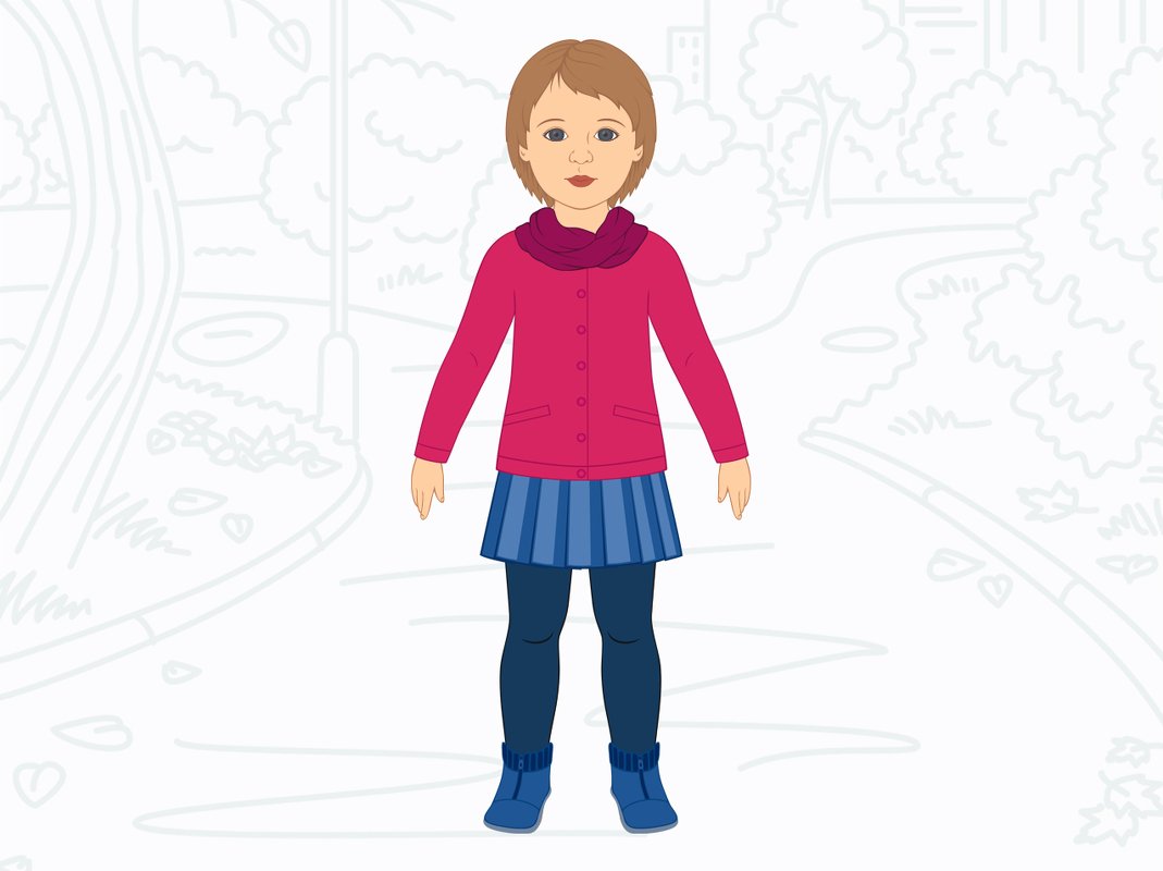 Herbstkleidung für Papierpuppenmädchen – Bastelanleitung und Druckvorlagen - Bild 3