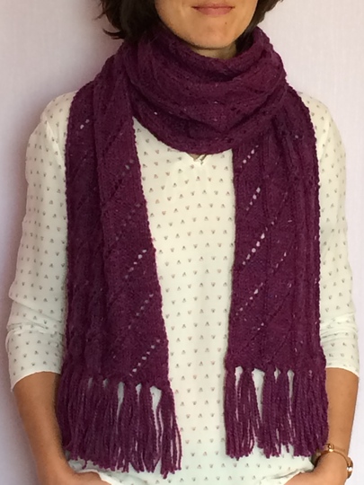 Strickanleitung für Tweedschal mit Fransen