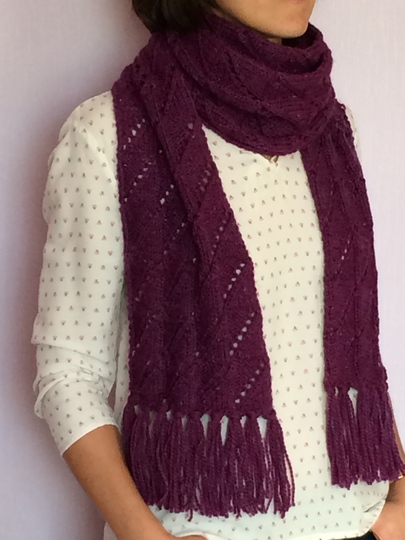 Strickanleitung für Tweedschal mit Fransen