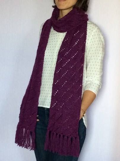 Strickanleitung für Tweedschal mit Fransen