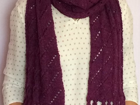 Strickanleitung für Tweedschal mit Fransen