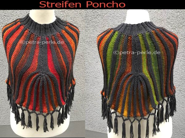 Streifen Poncho