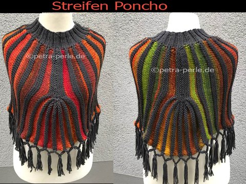 Streifen Poncho