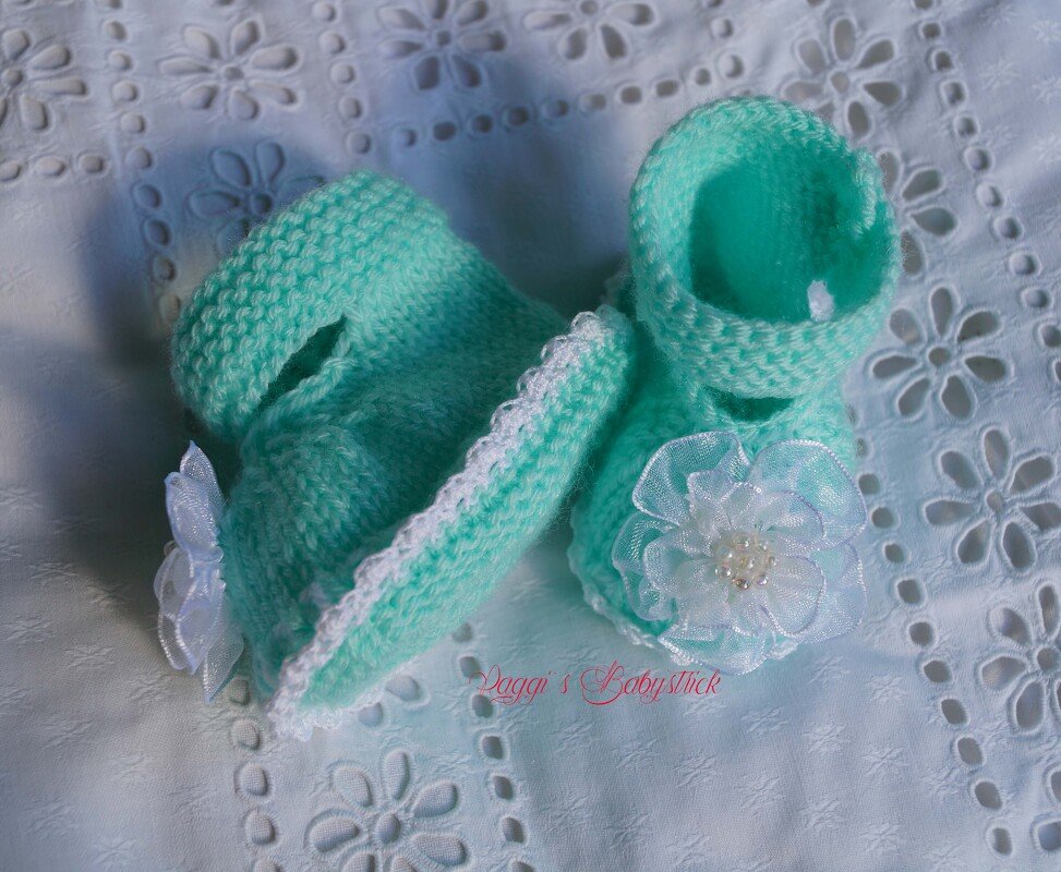 Strickanleitung Babyschuchen & Handschuhchen - Bild 5