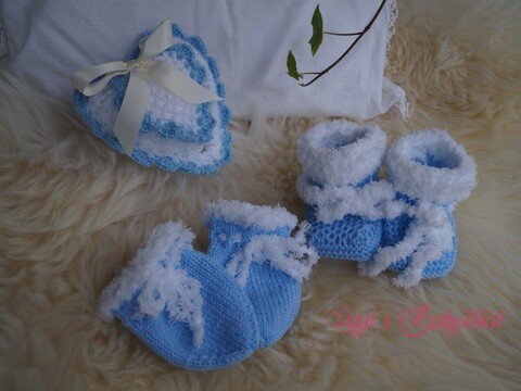 Strickanleitung Babyschuchen & Handschuhchen