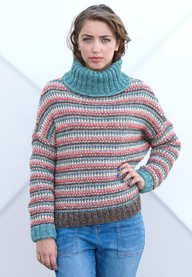 Strickanleitung Poncho-Pulli Hjoerdis