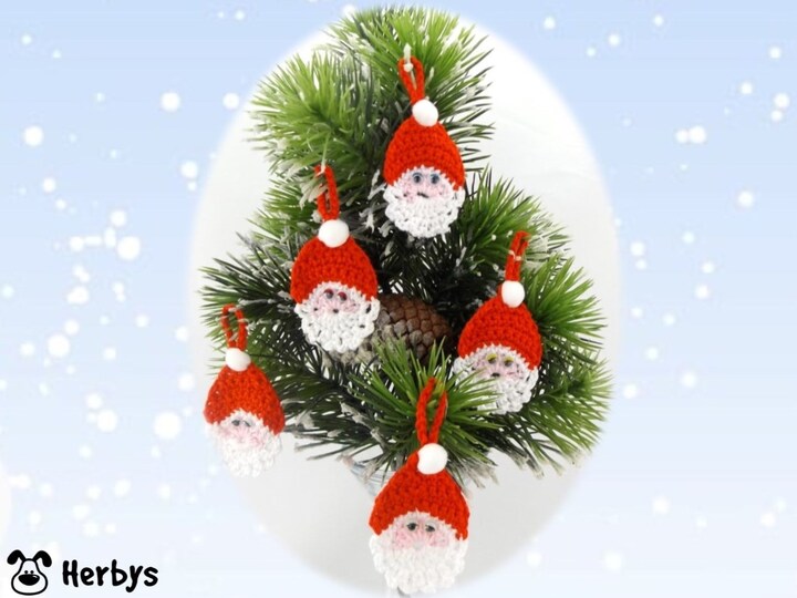 Häkelanleitung Anhänger "Weihnachtsmann"