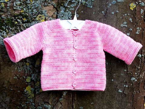 Häkelanleitung Erstlingsjäckchen Babygirl