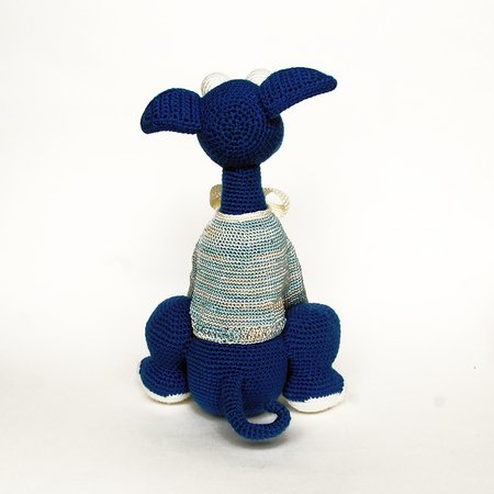 Amigurumi Pattern for Meditative Dog Butler. Crochet Hound pattern. Symbol 2018