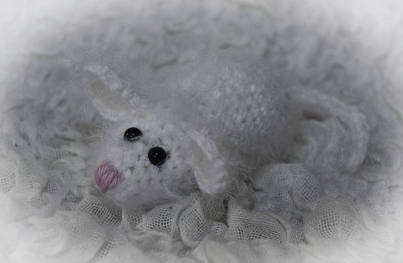 Glückskatze mit Maus sitzende Variante Katze zu Valentinstag Geburtstag