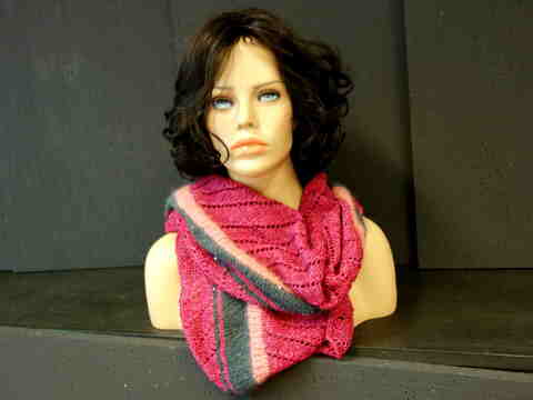 Strickanleitung Lace-Schal mit Glitzer