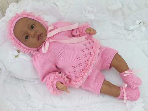 Strickanleitung Babyset Sommer für babys und Reborn Gr.50/54